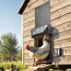 imageVEVOR Automatic Chicken Coop Door Auto Chicken Door Opener with Timer ampamp Light Sensor Aluminum Chicken Coops Door with Remote Control and LCD Screen 4 Modes Opening Battery or DC PoweredBlack