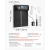 imageVEVOR Automatic Chicken Coop Door Auto Chicken Door Opener with Timer ampamp Light Sensor Aluminum Chicken Coops Door with Remote Control and LCD Screen 4 Modes Opening Battery or DC PoweredBlack