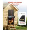 imageVEVOR Automatic Chicken Coop Door Auto Chicken Door Opener with Timer ampamp Light Sensor Aluminum Chicken Coops Door with Remote Control and LCD Screen 4 Modes Opening Battery or DC PoweredBlack