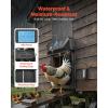 imageVEVOR Automatic Chicken Coop Door Auto Chicken Door Opener with Timer ampamp Light Sensor Aluminum Chicken Coops Door with Remote Control and LCD Screen 4 Modes Opening Battery or DC PoweredBlack