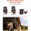 imageVEVOR Automatic Chicken Coop Door Auto Chicken Door Opener with Timer ampamp Light Sensor Aluminum Chicken Coops Door with Remote Control and LCD Screen 4 Modes Opening Battery or DC PoweredBlack