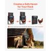 imageVEVOR Automatic Chicken Coop Door Auto Chicken Door Opener with Timer ampamp Light Sensor Aluminum Chicken Coops Door with Remote Control and LCD Screen 4 Modes Opening Battery or DC PoweredBlack