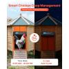 imageVEVOR Automatic Chicken Coop Door Auto Chicken Door Opener with Timer ampamp Light Sensor Aluminum Chicken Coops Door with Remote Control and LCD Screen 4 Modes Opening Battery or DC PoweredOrange