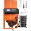 imageVEVOR Automatic Chicken Coop Door Auto Chicken Door Opener with Timer ampamp Light Sensor Aluminum Chicken Coops Door with Remote Control and LCD Screen 4 Modes Opening Battery or DC PoweredOrange
