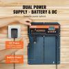 imageVEVOR Automatic Chicken Coop Door Auto Chicken Door Opener with Timer ampamp Light Sensor Aluminum Chicken Coops Door with Remote Control and LCD Screen 4 Modes Opening Battery or DC PoweredBlue