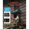 imageVEVOR Automatic Chicken Coop Door Auto Chicken Door Opener with Timer ampamp Light Sensor Aluminum Chicken Coops Door with Remote Control and LCD Screen 4 Modes Opening Battery or DC PoweredBlack