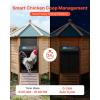 imageVEVOR Automatic Chicken Coop Door Auto Chicken Door Opener with Timer ampamp Light Sensor Aluminum Chicken Coops Door with Remote Control and LCD Screen 4 Modes Opening Battery or DC PoweredBlack