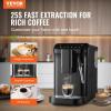 imageVEVOR Automatic Espresso Machine 20 Bar Auto Coffee Machine with Frother Steam Wand BuiltIn Grinder and 15Level Grinding Settings Professional Espresso Coffee Maker with 15L Water Tank