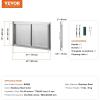 imageVEVOR BBQ Access Door 24W x 24H Inch Double Outdoor Kitchen Stainless Steel Flush Mount Door Double Wall Vertical with Handles and Hooks for BBQ Island Grilling Station Outside Cabinet34W x 19H