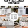 imageVEVOR BBQ Access Door 24W x 24H Inch Double Outdoor Kitchen Stainless Steel Flush Mount Door Double Wall Vertical with Handles and Hooks for BBQ Island Grilling Station Outside Cabinet24W x 24H