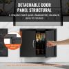imageVEVOR BBQ Access Door 24W x 24H Inch Double Outdoor Kitchen Stainless Steel Flush Mount Door Double Wall Vertical with Handles and Hooks for BBQ Island Grilling Station Outside Cabinet31W x 24HBlack