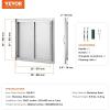 imageVEVOR BBQ Access Door 24W x 24H Inch Double Outdoor Kitchen Stainless Steel Flush Mount Door Double Wall Vertical with Handles and Hooks for BBQ Island Grilling Station Outside Cabinet26W x 24H