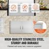 imageVEVOR BBQ Access Door 24W x 24H Inch Double Outdoor Kitchen Stainless Steel Flush Mount Door Double Wall Vertical with Handles and Hooks for BBQ Island Grilling Station Outside Cabinet34W x 19H