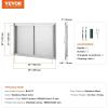 imageVEVOR BBQ Access Door 24W x 24H Inch Double Outdoor Kitchen Stainless Steel Flush Mount Door Double Wall Vertical with Handles and Hooks for BBQ Island Grilling Station Outside Cabinet35W x 24H