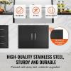 imageVEVOR BBQ Access Door 24W x 24H Inch Double Outdoor Kitchen Stainless Steel Flush Mount Door Double Wall Vertical with Handles and Hooks for BBQ Island Grilling Station Outside Cabinet31W x 24HBlack