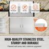 imageVEVOR BBQ Access Door 24W x 24H Inch Double Outdoor Kitchen Stainless Steel Flush Mount Door Double Wall Vertical with Handles and Hooks for BBQ Island Grilling Station Outside Cabinet39W x 26H