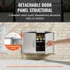 imageVEVOR BBQ Access Door 24W x 24H Inch Double Outdoor Kitchen Stainless Steel Flush Mount Door Double Wall Vertical with Handles and Hooks for BBQ Island Grilling Station Outside Cabinet28W x 19H