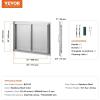 imageVEVOR BBQ Access Door 24W x 24H Inch Double Outdoor Kitchen Stainless Steel Flush Mount Door Double Wall Vertical with Handles and Hooks for BBQ Island Grilling Station Outside Cabinet305W x 21H