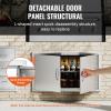 imageVEVOR BBQ Access Door 24W x 24H Inch Double Outdoor Kitchen Stainless Steel Flush Mount Door Double Wall Vertical with Handles and Hooks for BBQ Island Grilling Station Outside Cabinet36W x 21H