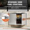 imageVEVOR BBQ Access Door 24W x 24H Inch Double Outdoor Kitchen Stainless Steel Flush Mount Door Double Wall Vertical with Handles and Hooks for BBQ Island Grilling Station Outside Cabinet36W x 24H