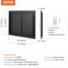 imageVEVOR BBQ Access Door 24W x 24H Inch Double Outdoor Kitchen Stainless Steel Flush Mount Door Double Wall Vertical with Handles and Hooks for BBQ Island Grilling Station Outside Cabinet31W x 24HBlack