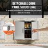 imageVEVOR BBQ Access Door 24W x 24H Inch Double Outdoor Kitchen Stainless Steel Flush Mount Door Double Wall Vertical with Handles and Hooks for BBQ Island Grilling Station Outside Cabinet31W x 24H