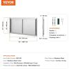 imageVEVOR BBQ Access Door 24W x 24H Inch Double Outdoor Kitchen Stainless Steel Flush Mount Door Double Wall Vertical with Handles and Hooks for BBQ Island Grilling Station Outside Cabinet42W x 21H