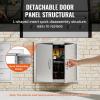 imageVEVOR BBQ Access Door 24W x 24H Inch Double Outdoor Kitchen Stainless Steel Flush Mount Door Double Wall Vertical with Handles and Hooks for BBQ Island Grilling Station Outside Cabinet26W x 24H