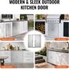 imageVEVOR BBQ Access Door 24W x 24H Inch Double Outdoor Kitchen Stainless Steel Flush Mount Door Double Wall Vertical with Handles and Hooks for BBQ Island Grilling Station Outside Cabinet31W x 31H