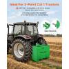 imageVEVOR Ballast Box 3Point Category 1 Tractor Ballast of 800lbs Capacity for 2 Inch Hitch Receiver HeavyDuty Steel 43 ft Large Volume Loader Attachment with Sliding Door RedGreen