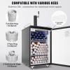 imageVEVOR Beer Kegerator Dual Tap Commercial Draft Beer Dispenser for D system Full Size Keg Refrigerator with 5lbs CO2 Tank Hold 2 Sixth  2 Ball lock keg BlackSingle Tap Black