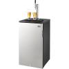 imageVEVOR Beer Kegerator Dual Tap Commercial Draft Beer Dispenser for D system Full Size Keg Refrigerator with 5lbs CO2 Tank Hold 2 Sixth  2 Ball lock keg BlackSingle Tap  92L