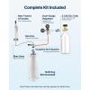 imageVEVOR Beer Kegerator Dual Tap Commercial Draft Beer Dispenser for D system Full Size Keg Refrigerator with 5lbs CO2 Tank Hold 2 Sixth  2 Ball lock keg BlackSingle Tap  92L