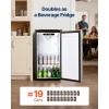 imageVEVOR Beer Kegerator Dual Tap Commercial Draft Beer Dispenser for D system Full Size Keg Refrigerator with 5lbs CO2 Tank Hold 2 Sixth  2 Ball lock keg BlackSingle Tap  92L