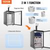 imageVEVOR Beer Kegerator Dual Tap Commercial Draft Beer Dispenser for D system Full Size Keg Refrigerator with 5lbs CO2 Tank Hold 2 Sixth  2 Ball lock keg BlackDual TapBlack