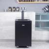 imageVEVOR Beer Kegerator Dual Tap Commercial Draft Beer Dispenser for D system Full Size Keg Refrigerator with 5lbs CO2 Tank Hold 2 Sixth  2 Ball lock keg BlackDual TapBlack