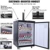 imageVEVOR Beer Kegerator Dual Tap Commercial Draft Beer Dispenser for D system Full Size Keg Refrigerator with 5lbs CO2 Tank Hold 2 Sixth  2 Ball lock keg BlackSingle Tap Silver