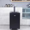 imageVEVOR Beer Kegerator Dual Tap Commercial Draft Beer Dispenser for D system Full Size Keg Refrigerator with 5lbs CO2 Tank Hold 2 Sixth  2 Ball lock keg BlackSingle Tap Black