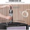 imageVEVOR Beer Kegerator Dual Tap Commercial Draft Beer Dispenser for D system Full Size Keg Refrigerator with 5lbs CO2 Tank Hold 2 Sixth  2 Ball lock keg BlackSingle Tap Silver