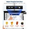 imageVEVOR Beer Kegerator Dual Tap Commercial Draft Beer Dispenser for D system Full Size Keg Refrigerator with 5lbs CO2 Tank Hold 2 Sixth  2 Ball lock keg BlackSingle Tap  92L