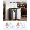 imageVEVOR Beer Kegerator Dual Tap Commercial Draft Beer Dispenser for D system Full Size Keg Refrigerator with 5lbs CO2 Tank Hold 2 Sixth  2 Ball lock keg BlackSingle Tap  92L