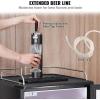 imageVEVOR Beer Kegerator Dual Tap Commercial Draft Beer Dispenser for D system Full Size Keg Refrigerator with 5lbs CO2 Tank Hold 2 Sixth  2 Ball lock keg BlackSingle Tap Black