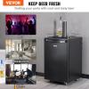 imageVEVOR Beer Kegerator Dual Tap Commercial Draft Beer Dispenser for D system Full Size Keg Refrigerator with 5lbs CO2 Tank Hold 2 Sixth  2 Ball lock keg BlackSingle Tap Black