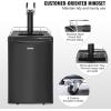 imageVEVOR Beer Kegerator Dual Tap Commercial Draft Beer Dispenser for D system Full Size Keg Refrigerator with 5lbs CO2 Tank Hold 2 Sixth  2 Ball lock keg BlackDual TapBlack