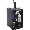 imageVEVOR Beer Kegerator Dual Tap Commercial Draft Beer Dispenser for D system Full Size Keg Refrigerator with 5lbs CO2 Tank Hold 2 Sixth  2 Ball lock keg BlackSingle Tap Black