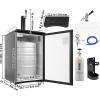 imageVEVOR Beer Kegerator Dual Tap Commercial Draft Beer Dispenser for D system Full Size Keg Refrigerator with 5lbs CO2 Tank Hold 2 Sixth  2 Ball lock keg BlackSingle Tap Black