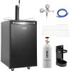 imageVEVOR Beer Kegerator Dual Tap Commercial Draft Beer Dispenser for D system Full Size Keg Refrigerator with 5lbs CO2 Tank Hold 2 Sixth  2 Ball lock keg BlackSingle Tap Black