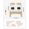 imageVEVOR Beverage Dispenser 2 Pack 1 Gallon Drink Dispensers for Parties Glass Juice Dispenser with Wood Stand Stainless Steel Spigot Infuser Iced Tea Lemonade Juice Water Dispensers for Parties1Gal 2Pack