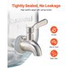 imageVEVOR Beverage Dispenser 2 Pack 1 Gallon Drink Dispensers for Parties Glass Juice Dispenser with Wood Stand Stainless Steel Spigot Infuser Iced Tea Lemonade Juice Water Dispensers for Parties1Gal 3Pack