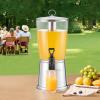 imageVEVOR Beverage Dispenser 21 Gallon Drink Dispenser for Parties Stainless Steel  Plastic Juice Dispensers with Spigot Ice Chamber Iced Tea Lemonade Juice Water Dispensers for Restaurants Hotels21Gal